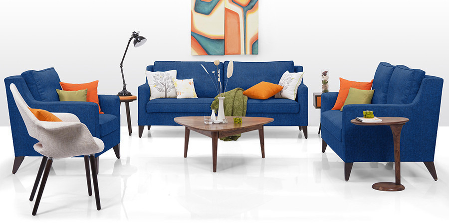 Flemingo Fabric Sofa 5Seater (Blue)
